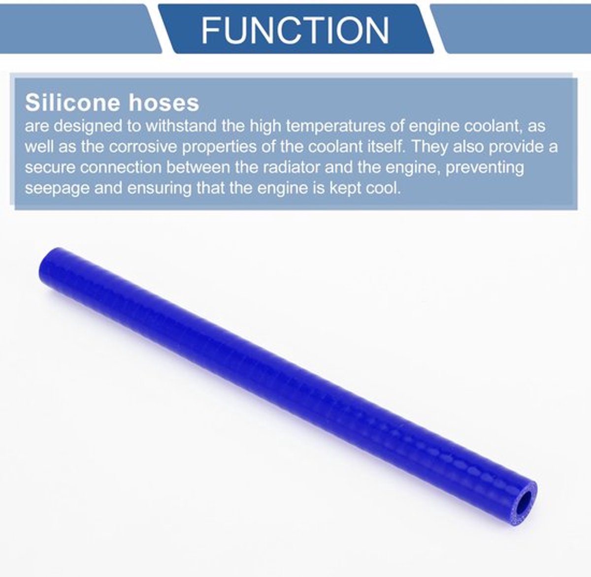 Siliconen Slang - 12 mm Binnendiameter - 300 mm Lengte - Meerlaags Geweven - Hoge Temperatuur Bestendig - Universeel Gebruik - 0 graden - Koelslang