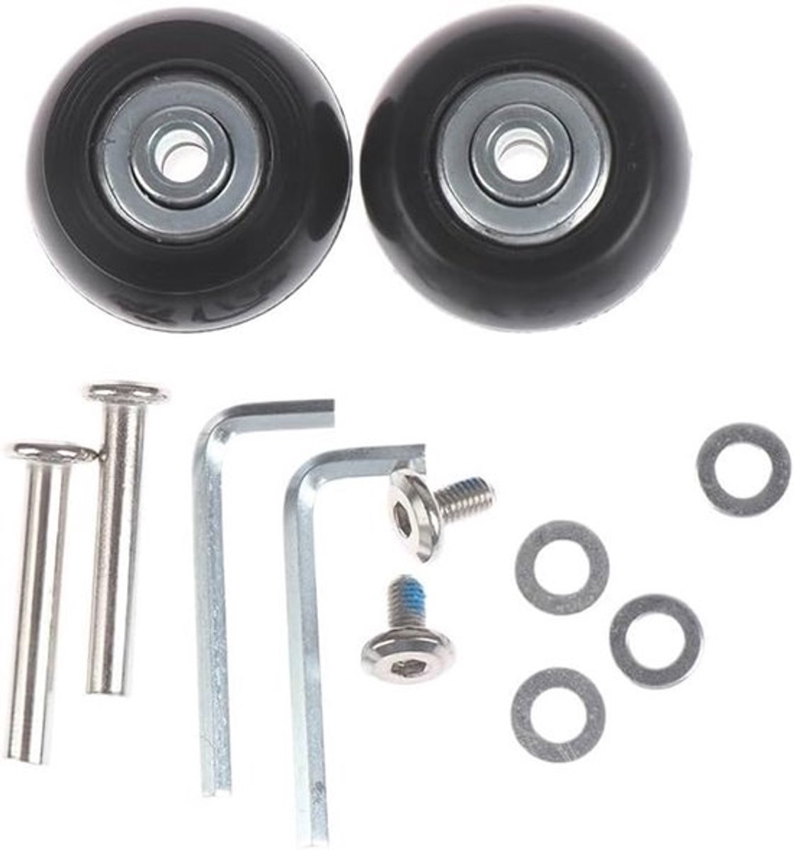 Vervangende bagagewielen, bagagewielen met een buitendiameter van 43 mm, vervangings- en reparatieset voor bagagewielen, luxe as.