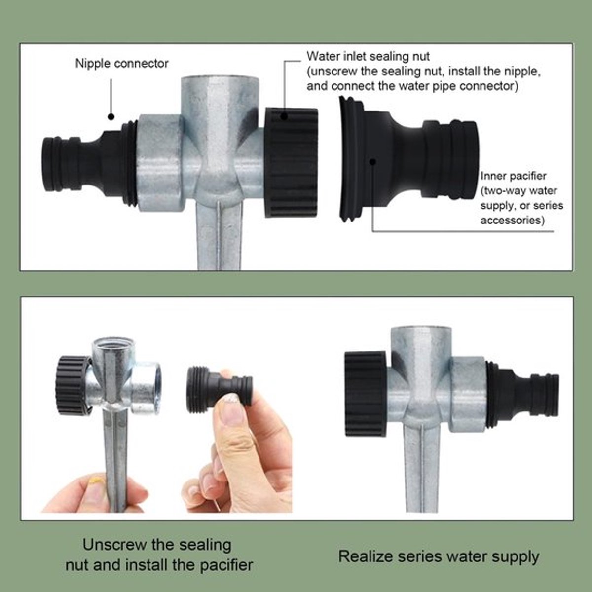 Irrigatiesproeier NPT1/2 inch - Tuinsproeier - Sproeikop - Watering Connector - Meerdere aansluitingen - Efficiënte irrigatie