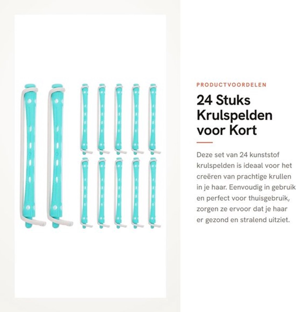 Krulspelden 24 Stuks - Permanentrollers - Praktische Tools - Voor Kort Haar - Eenvoudig Thuisgebruik - Afmetingen 9x0,6 cm - Krultangen