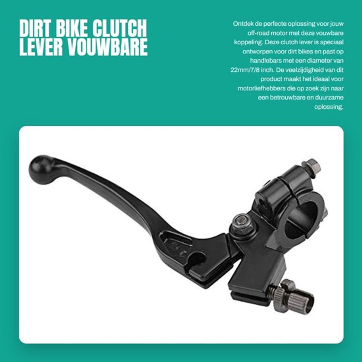 Clutch Lever Vouwbaar - 22mm/7/8 Inch Handvat - Geschikt voor Off-Road Motoren - Eenvoudige Installatie - Verbeterde Prestaties - Motorcycle Clutch