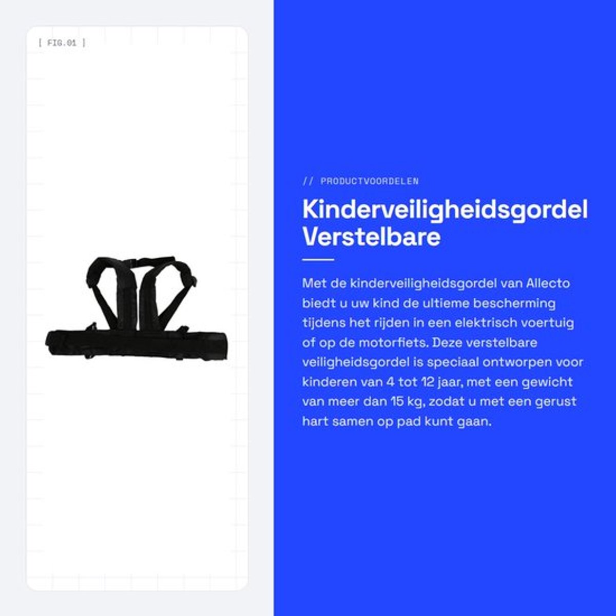 Kinderveiligheidsgordel - Verstelbare veiligheidsgordel - Duurzaam en veilig - Zwart - Geschikt voor kinderen van 4 tot 12 jaar - Ideaal...