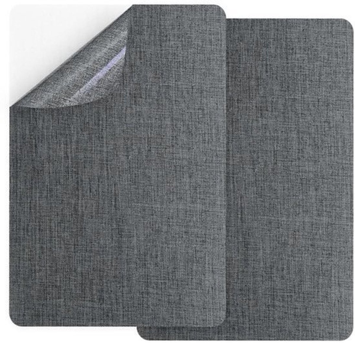 2-delige zelfklevende textielreparatiepatch - Donkergrijs - Geschikt voor banken, tenten, meubels, autostoelen - 20 x 30 cm