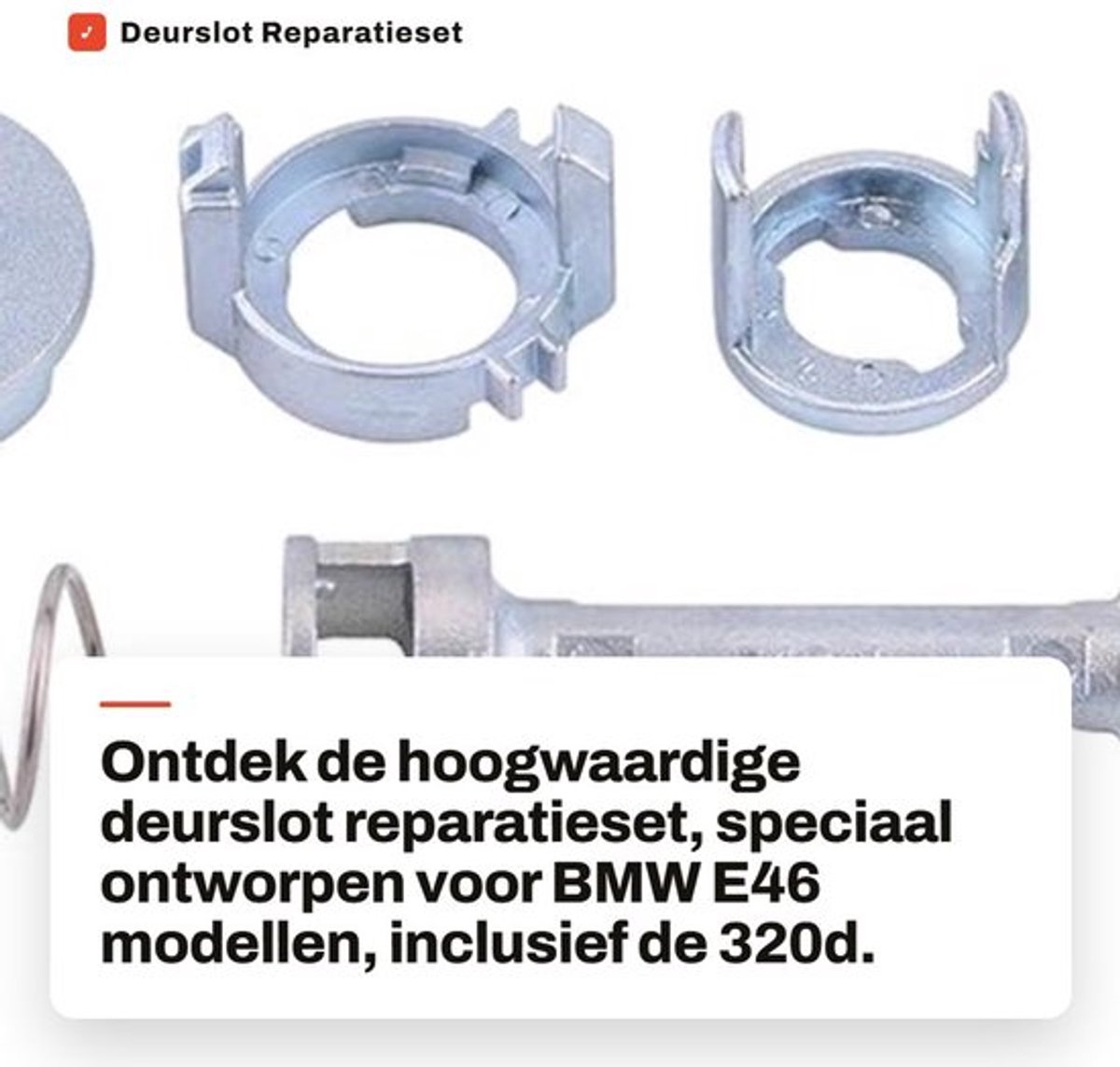 Deurslot Reparatieset - Hoogwaardig Kunststof - Eenvoudig te Installeren - Professionele Vervanging - Betrouwbare Veiligheid - Geschikt voor E46/320d - Deurslotcilinder