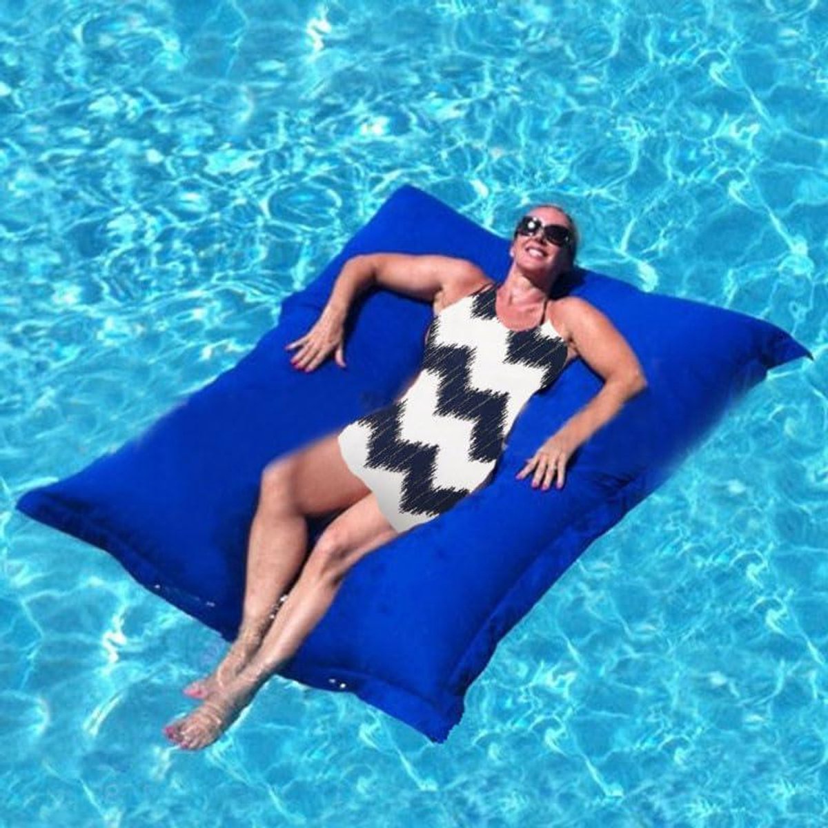 Zitzak Stoel - Zitkussen Kussen - Ontspannen Buiten - Waterdicht Polyester - 180 x 140 cm - Blauw