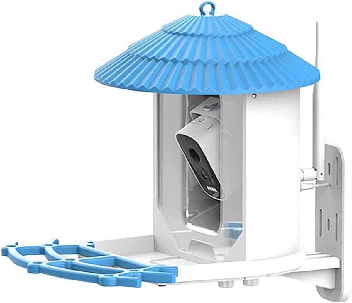 Vogelvoeder op zonne-energie, neemt automatisch video's op Melding wanneer vogels op bezoek komen, Smart Feeder Vogelcamera, Verjaardagscadeaus voor moeder/vader/vogelliefhebbers