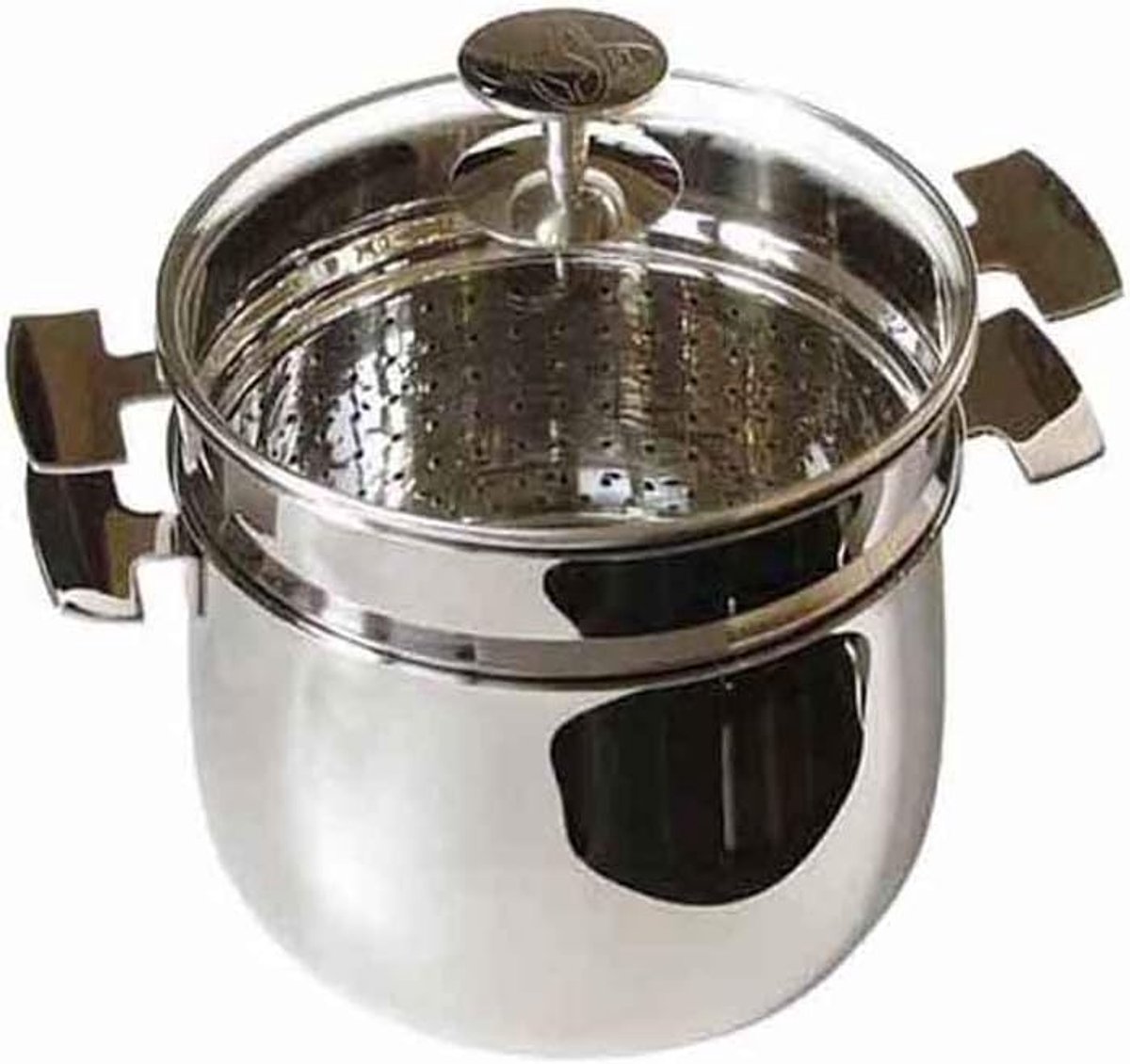 SnelShoppen - Rijstkoker RVS 18/10 - 20 cm - 3.5 Liter - Ideaal voor Perfecte Rijst en Leguminosen - Keuken Essentieel