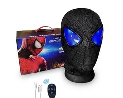 Spiderman mask zwart - Brand new day - Bewegende ogen en afstandsbediening - Lichtgevend