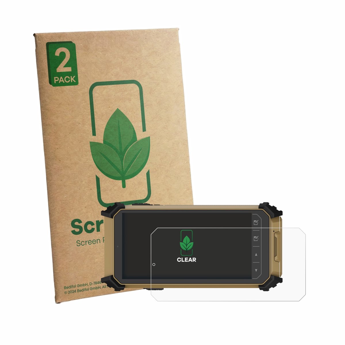 2 Stuks Screenprotector voor DT Research DT361DM (Landschapsmodus) - Hoogwaardige Beschermfolie transparant