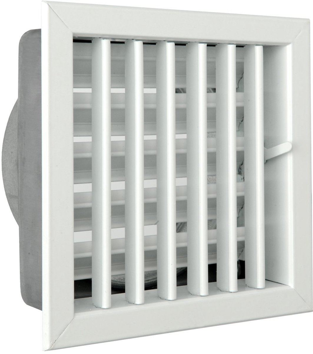 SnelShoppen - Ventilatie Rooster voor Open Haarden Aluminium Gelakt Wit 180 x 180 mm - Ventilatieoplossing voor Huis, Tuin en Keuken