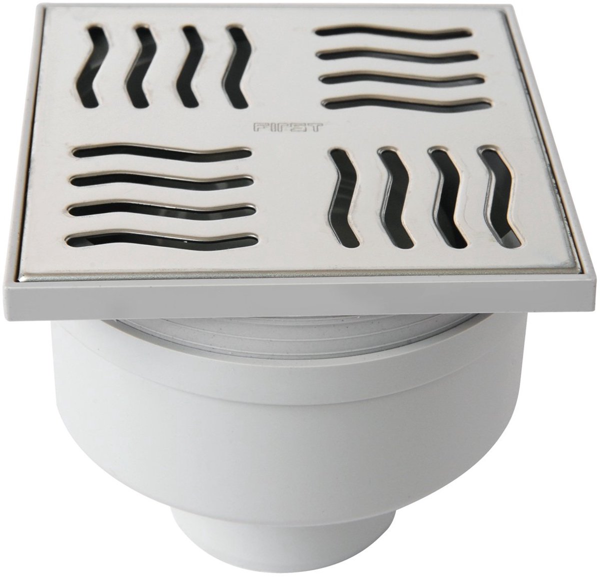 SnelShoppen - ABS Sifon met Rooster Inox 100 x 100 mm Staal - Duurzame Afvoeroplossing voor Keuken en Badkamer - Hoogwaardige Materialen, Eenvoudige I