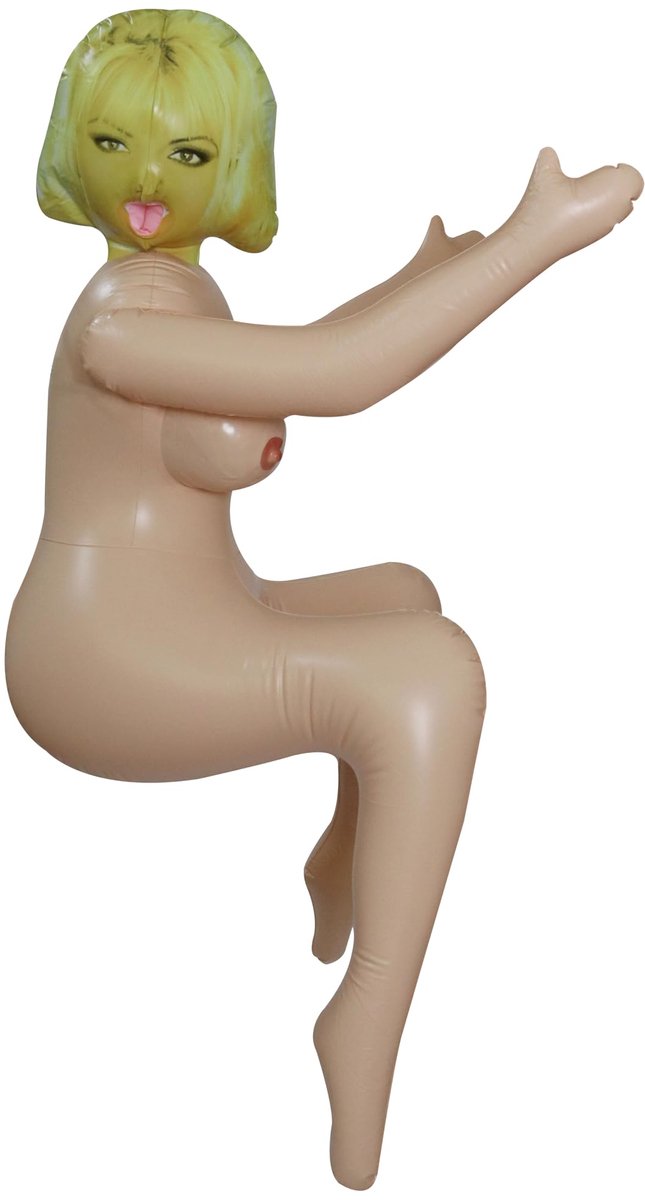 SnelShoppen - Sadodo Opblaasbare Vrouwelijke Figuur - Levensgroot Zittende Dame Prop van PVC - Nieuwigheidsfeestaccessoire voor Vrijgezellenfeest & Me