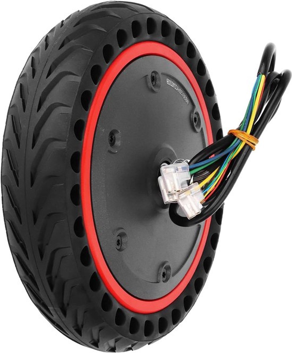 SnelShoppen - Scooter Motor 36V 350W met Massieve Rubber Banden, Compatibel met Elektrische Steps, Hoogwaardige Aluminium Constructie