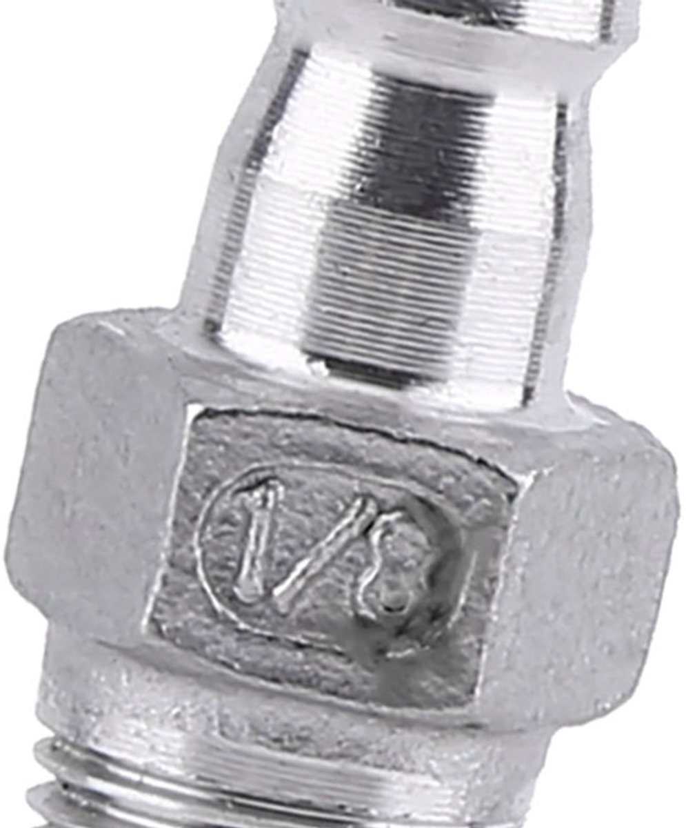 Slangverbinder Adapter - RVS - Duurzaam en Roestvrij Staal - 1/8 inch - Slangconnector - Geschikt voor Slangen - Compact formaat