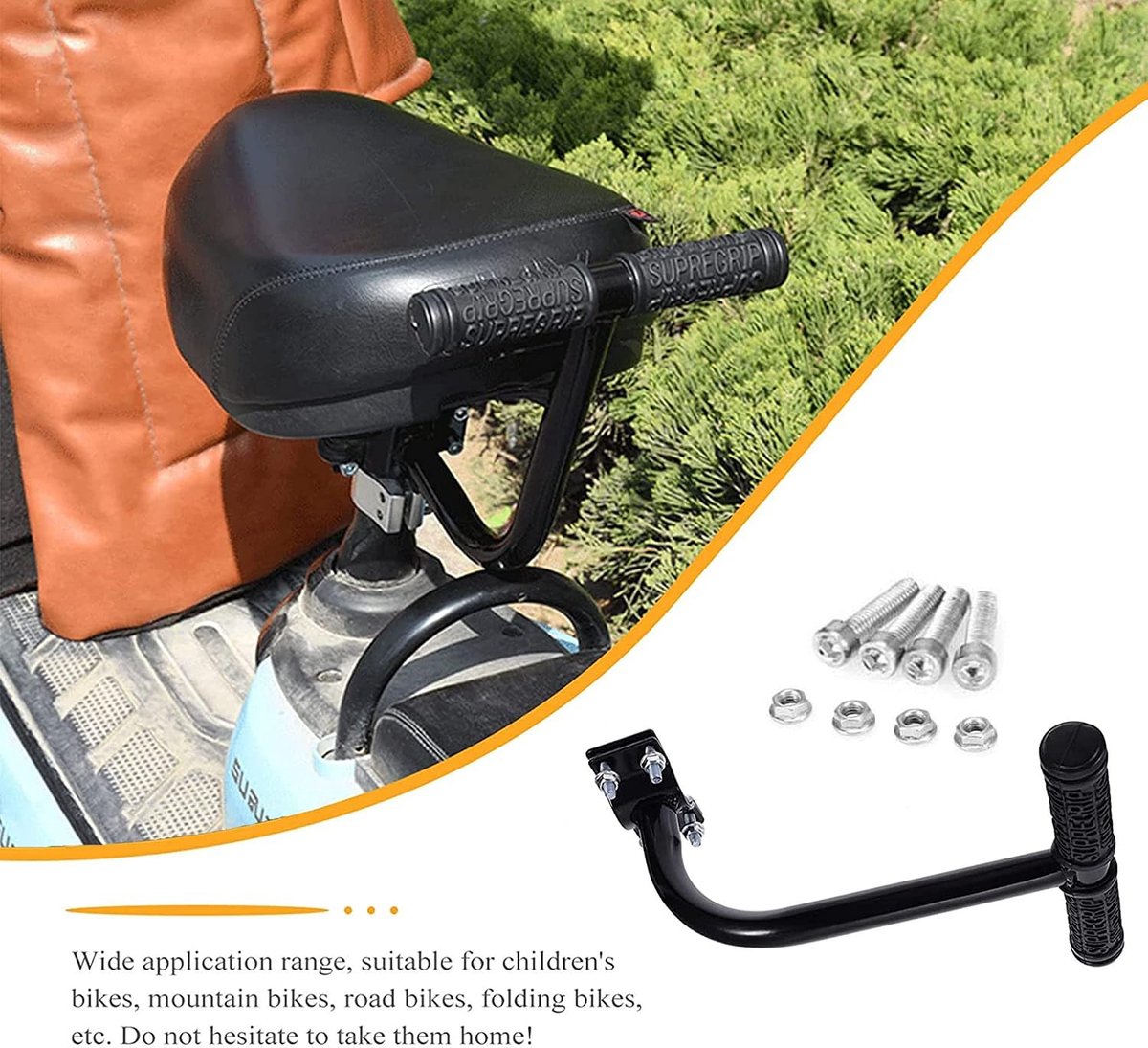 SnelShoppen - Vouwfiets Achterpedalen - Fietsvoetrusten voor Vouwfiets, Ergonomisch Ontwerp, Stalen Materiaal, Geschikt voor Trekking, Weg- en Mountai