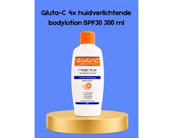 Gluta-C 300 ml Skin Lightening Body Lotion SPF 30 – Verhelderende & Beschermende Body Lotion – Verminderde Donkere Vlekken, Egaliseert de Huidtint & Beschermt tegen UV-stralen – Voor een Gladde, Stralende & Gezonde Huid