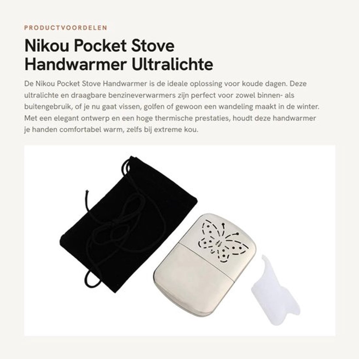 Pocket Stove Handwarmer - Ultralichte Benzineverwarmers voor Binnen en Buiten