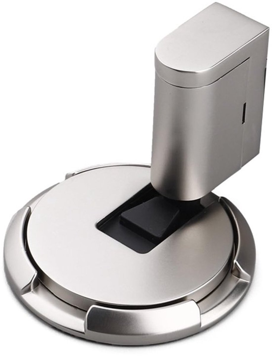 Deurstopper Verstelbaar - Magnetische Deurbuffer - Antibotsingsmechanische Beugel - Schokabsorptie - 360° Draaibare Basis - Zinklegering/Nikkel - Deurslot