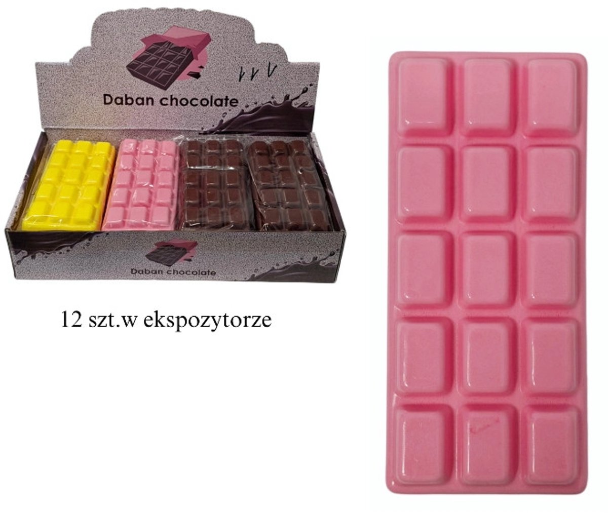 Squishy Chocoladereep Roze - Ultra Soft Slow Rising Fidget Toy - Anti-Stress & Angstverlichting - TikTok trend