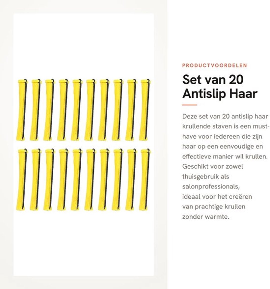 Krulstaven 20 Stuks - Antislip Haarrollers - Koude Krulspelden - Haarstyling Tool - Geschikt voor Thuis/Salon - Praktisch Cadeau