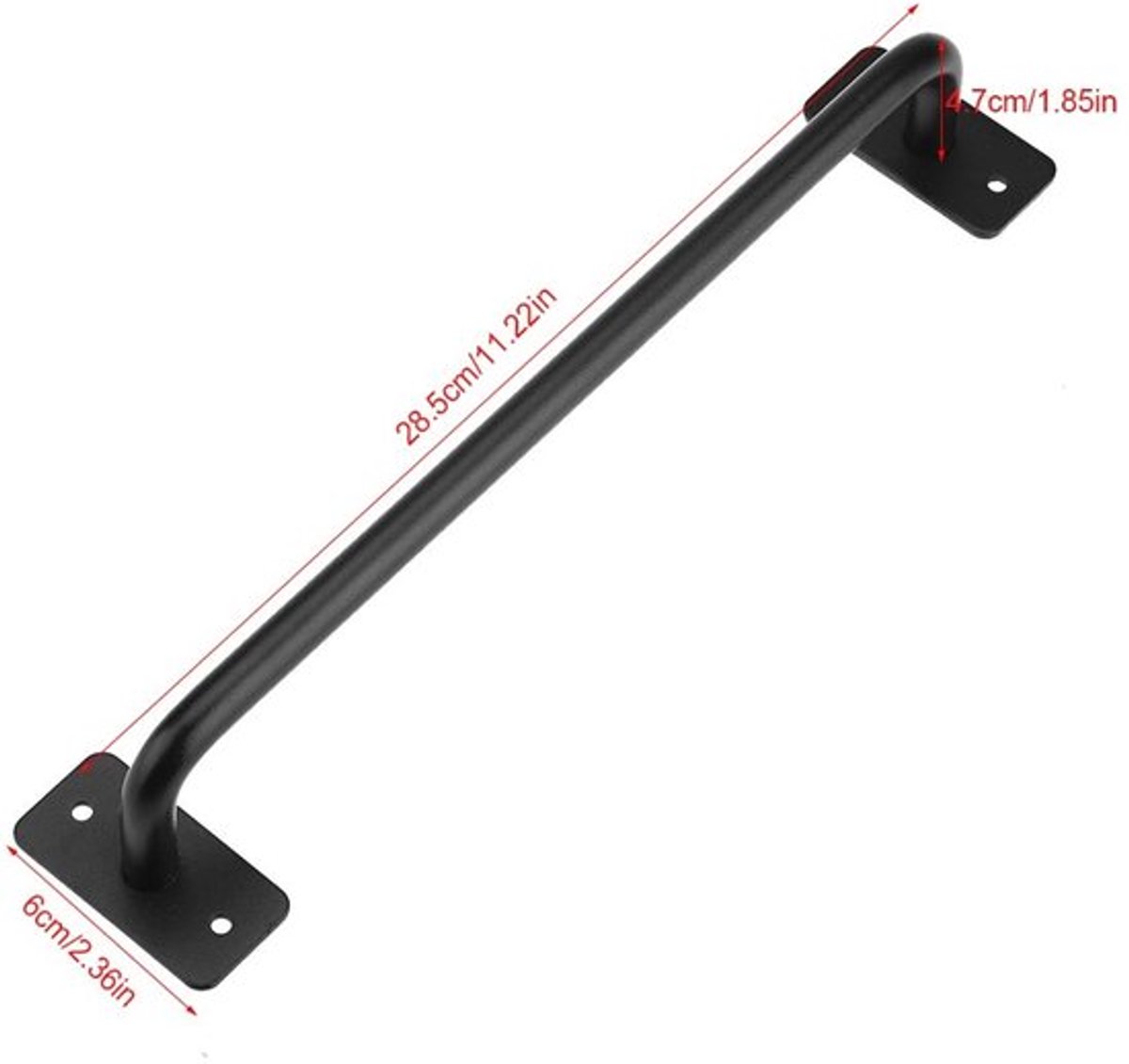 Deuropener Hoogwaardige IJzeren Deurgreep - Deurgreep Schuifdeur - Deurgreep Zwart - Handgreep - Retro Deurknop - Comfortabele Grip 20.5/28.5 cm