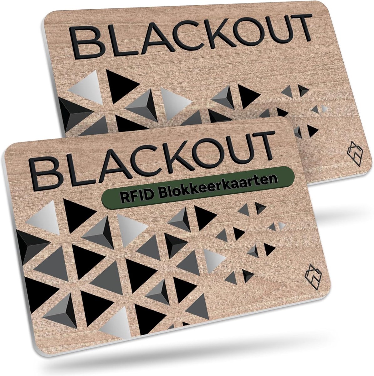 Kaart RFID-blokkerende - Houten editie - Ultradunne bescherming - Voorkomt diefstal (2 Stuks) - ShopVlot