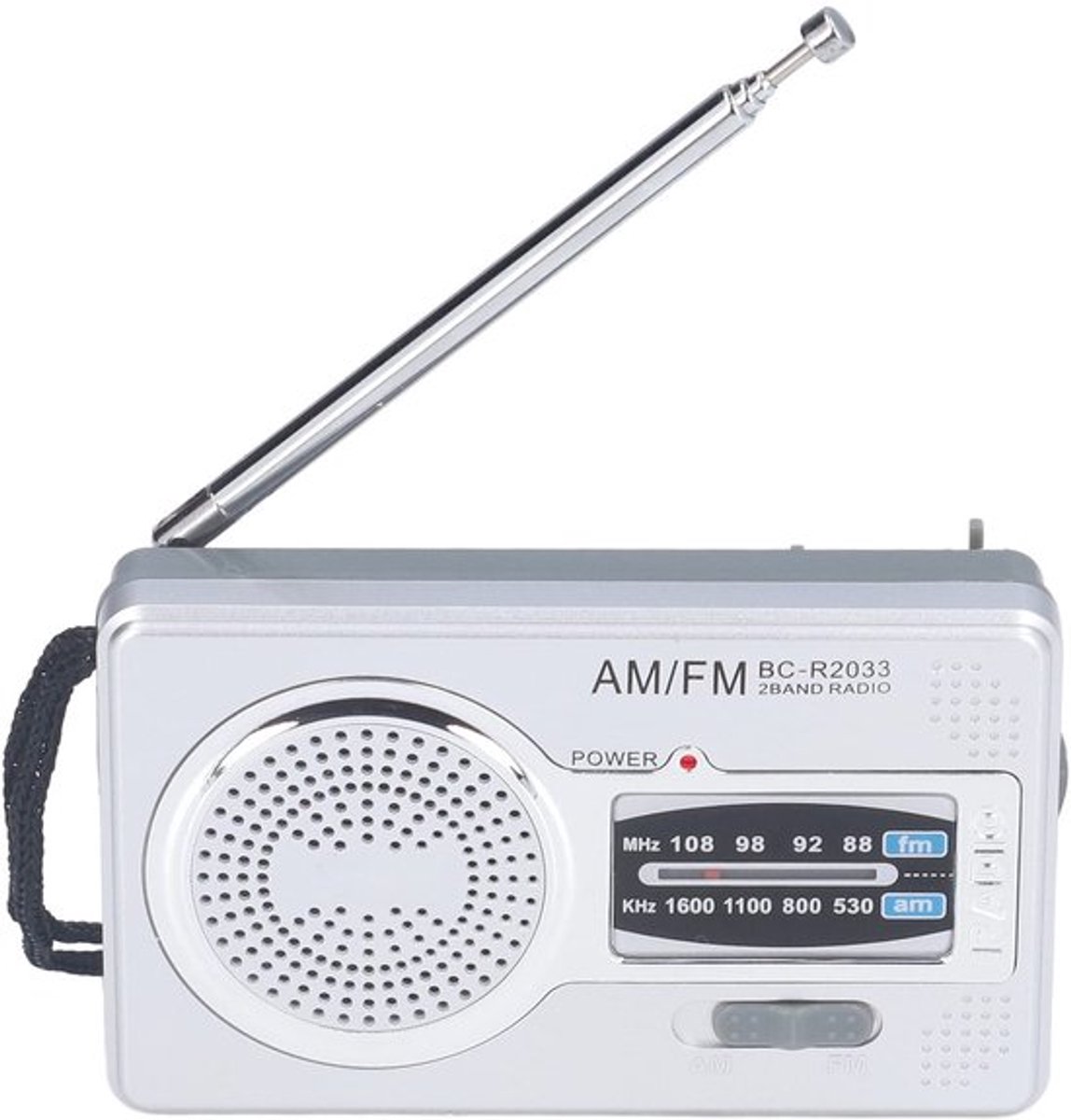 AM FM-radio klein en lichtgewicht - draagbare radio - outdoor-entertainment - kunststof - batterijvoeding - vereist 2 x AA-batterijen