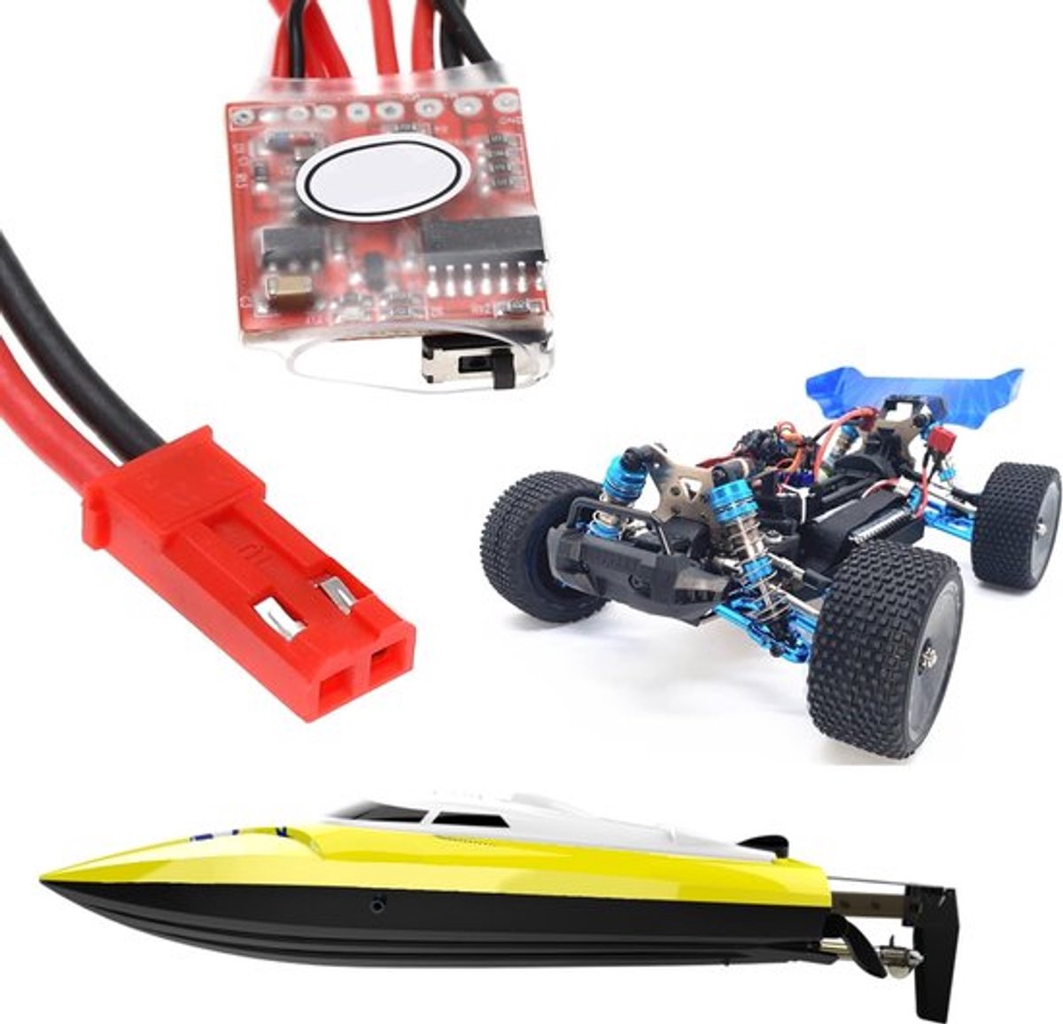 Miniatuur Geborsteld Controller - 2 Stuks - Compact en Efficiënt - 4.8V-8.4V - Ideaal voor Modelbouw - Geschikt voor Borstel Motoren