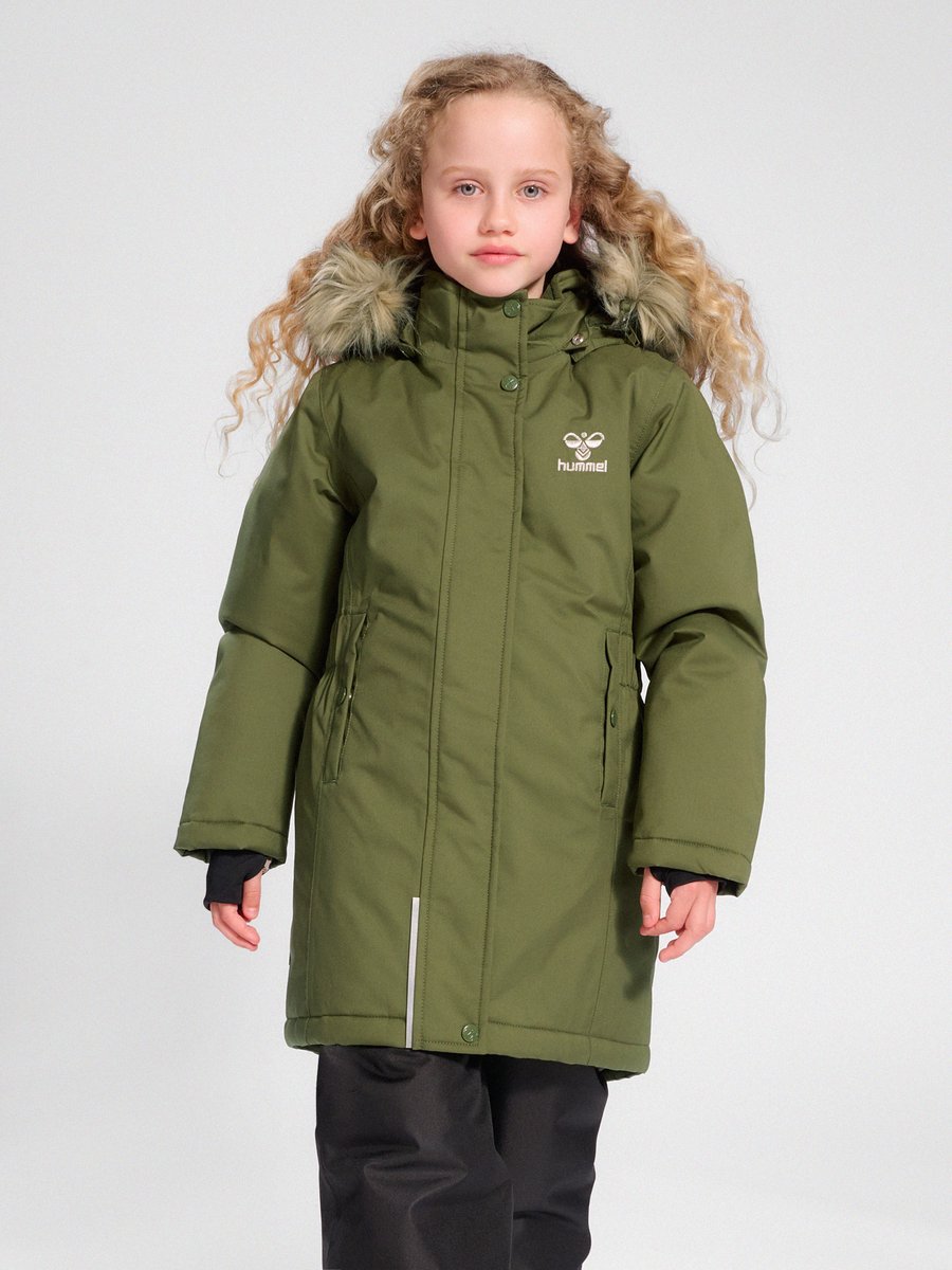 Hummel kinderjas Hmlalma Tex Coat Groen