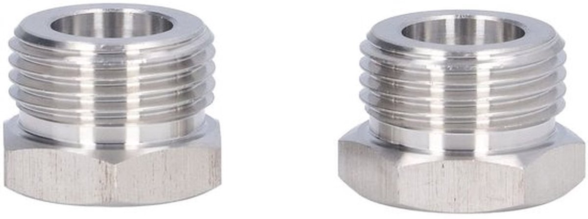 Adapter Brewer - Roestvrij Staal - Onder Extreme Temperatuur - G5/8 - 1/4MFL - Voor Pneumatische Apparatuur - Duurzaam en Betrouwbaar