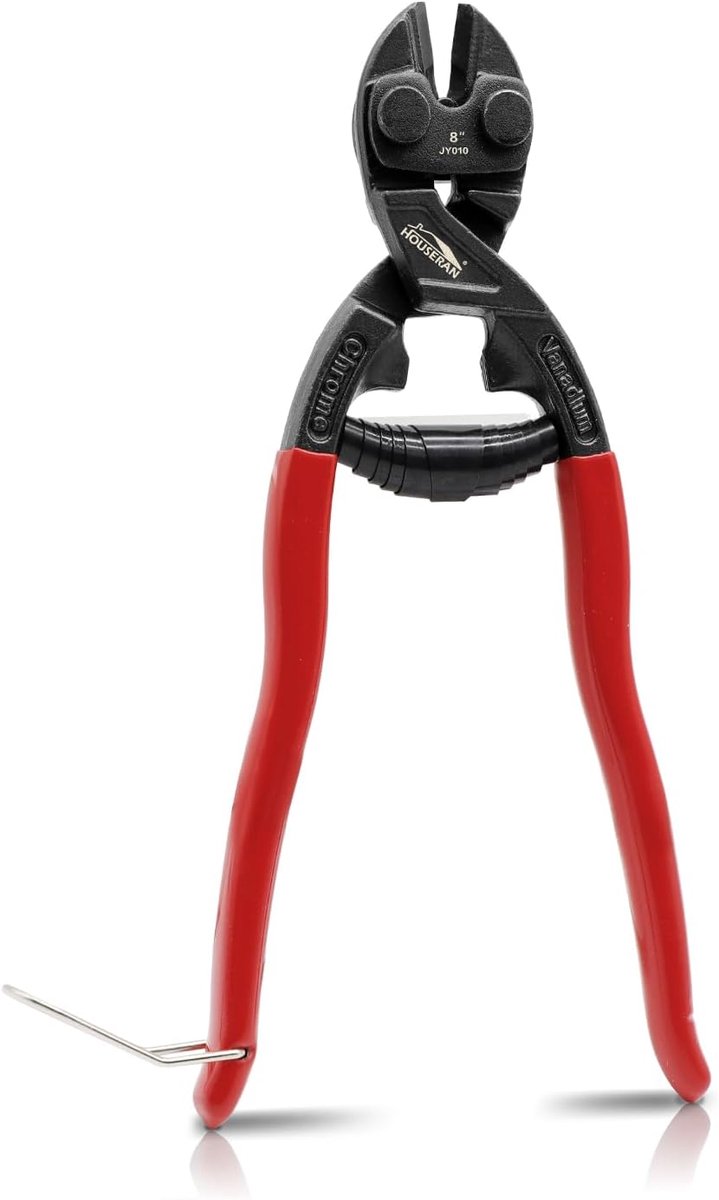 HOUSERAN Mini Boutsnijder 8 Inch, Heavy Duty CR-V Metaalsnijder met Ergonomische Rubberen Grip, Compact en Draagbaar - ShopVlot