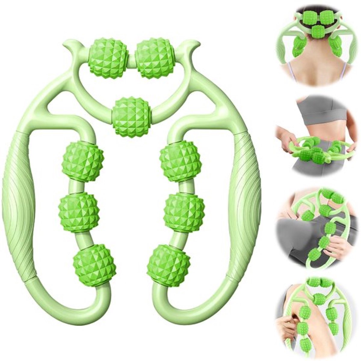 Spiermassageroller 3D - Massageapparaat - Massageroller voor benen - Anti-cellulitis - Fitness - Herstel beweeglijkheid 27x24,5x4 cm