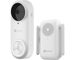 EZVIZ DB2 Pro 5MP -Draadloze Video Deurbel met Chime - 3K - AI Persoonsdetectie - 176° Groothoek - Tweeweg Audio - 5200 mAh Batterij - Wit