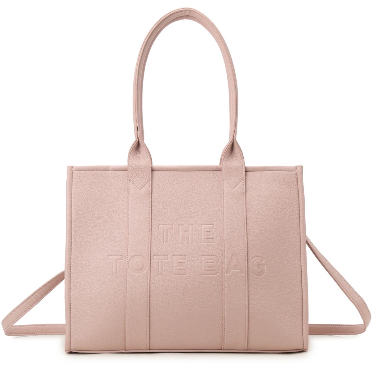 Damestas The Tote Bag XL – Roze – 40 x 30,5 x 18 cm – PU-leer - Schooltas, Laptoptas & Schoudertas – Rits – Meerdere Vakken – Luxe Voering