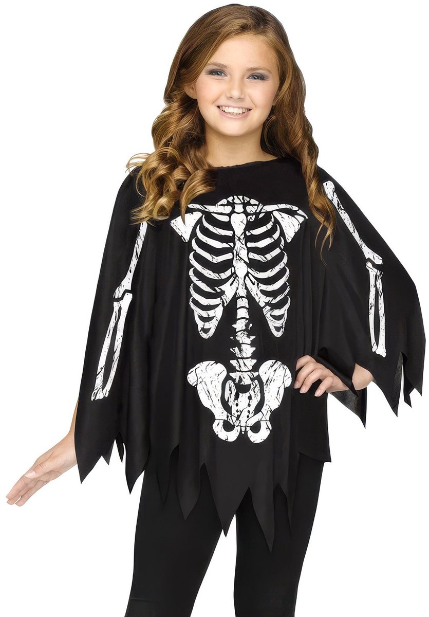Skelet Poncho Voor Kinderen