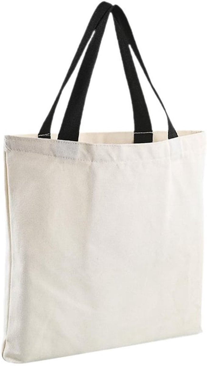 Boodschappentas met ruime capaciteit - Herbruikbare tas - Schoudertas - Handtas - Stoffen tas - 35 x 40 cm - Duurzaam materiaal - Canvas Tas