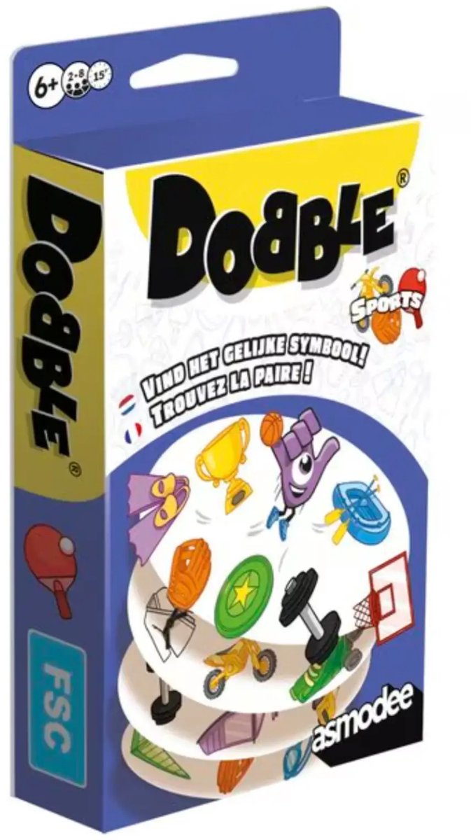 Dobble Sports Pocket kaartspel - 2 tot 8 spelers - Vanaf 6 jaar