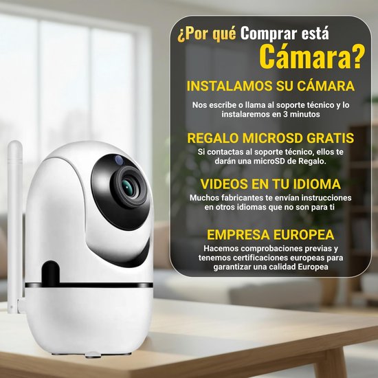 Draadloze Bewakingscamera - IP Camera Binnen - Huis Bewaken - Tweeweg Audio - 1080p Resolutie - Wit — afbeelding 5