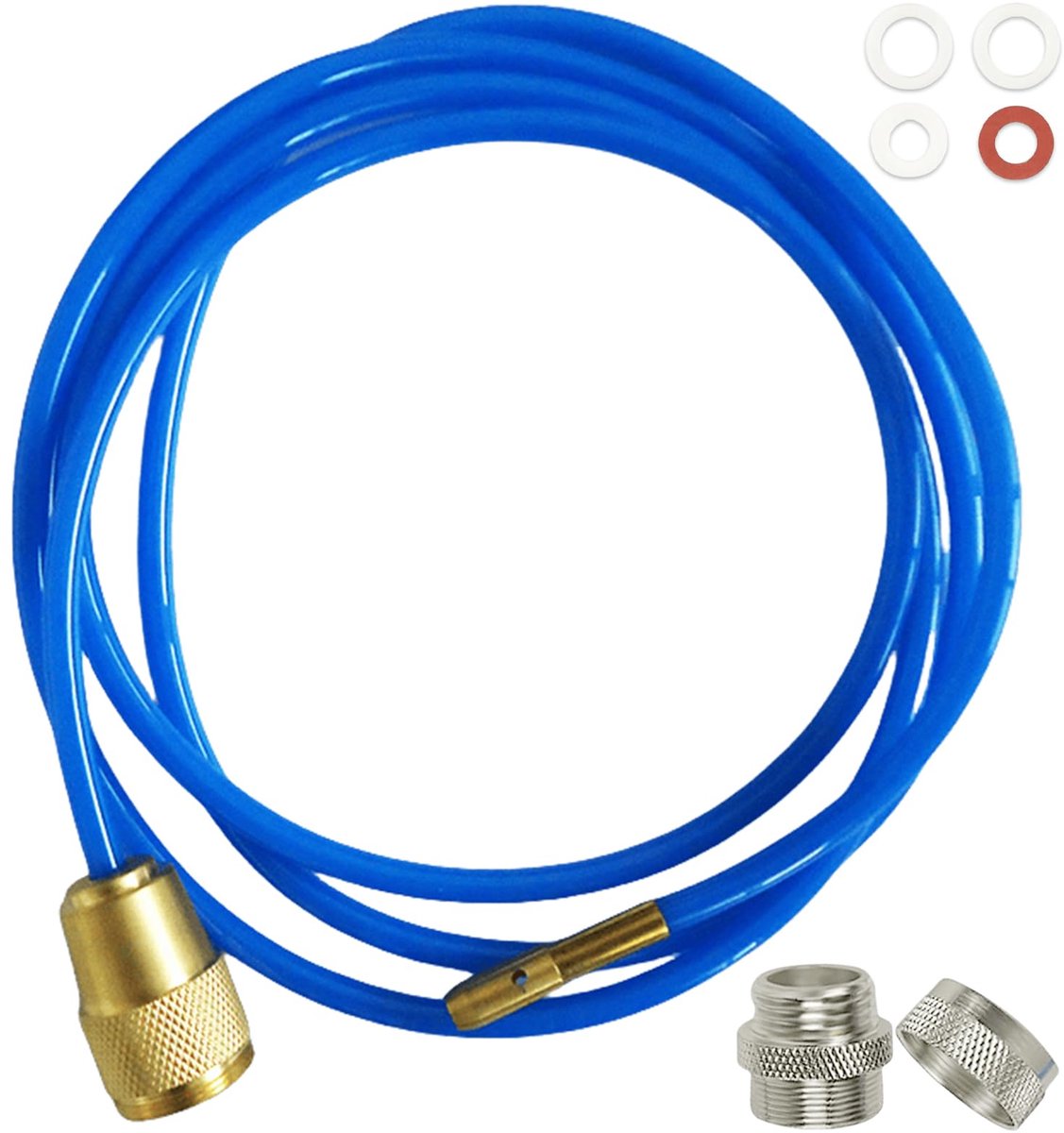 SnelShoppen - Power Clean Pijpreinigingsapparaat, 2 m Hogedruk Buisreiniger, Afvoerreiniger, Slang, Afvoerspiraal, Waterdruk Buisreiniger M22 M24, Bla