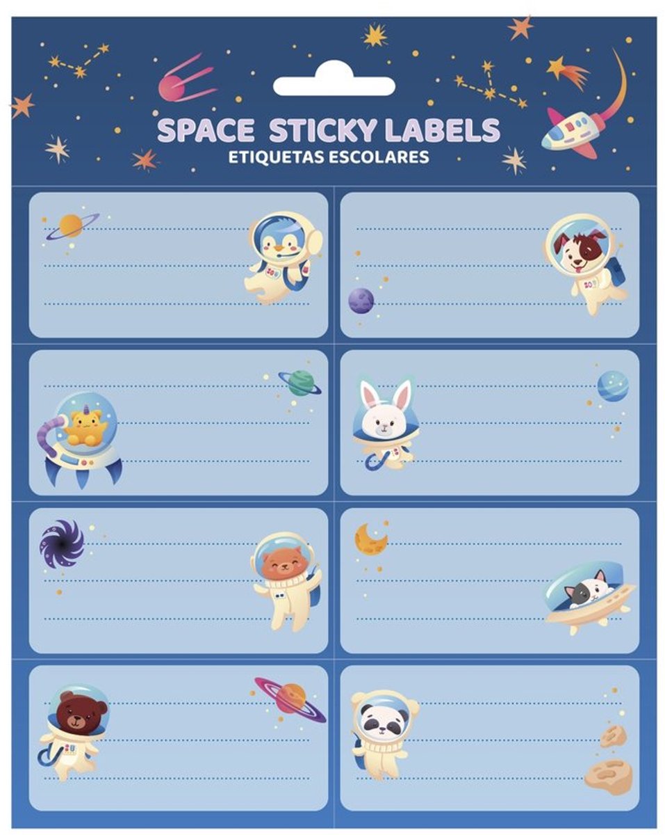 Grupo Erik - Space Travel SelfAdhesive Labels Zelfklevende etiketten - Multicolours