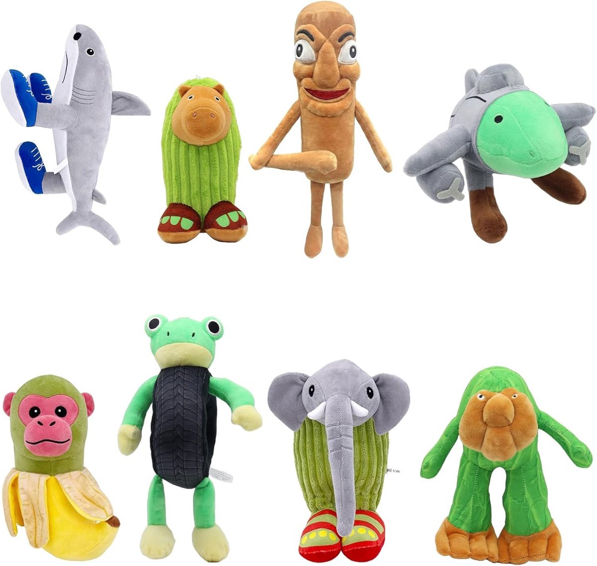 Zachte Pluche Speelgoedset met 8 Stuks, Schattige Dieren, Perfecte Cadeaus voor Kinderen en Fans