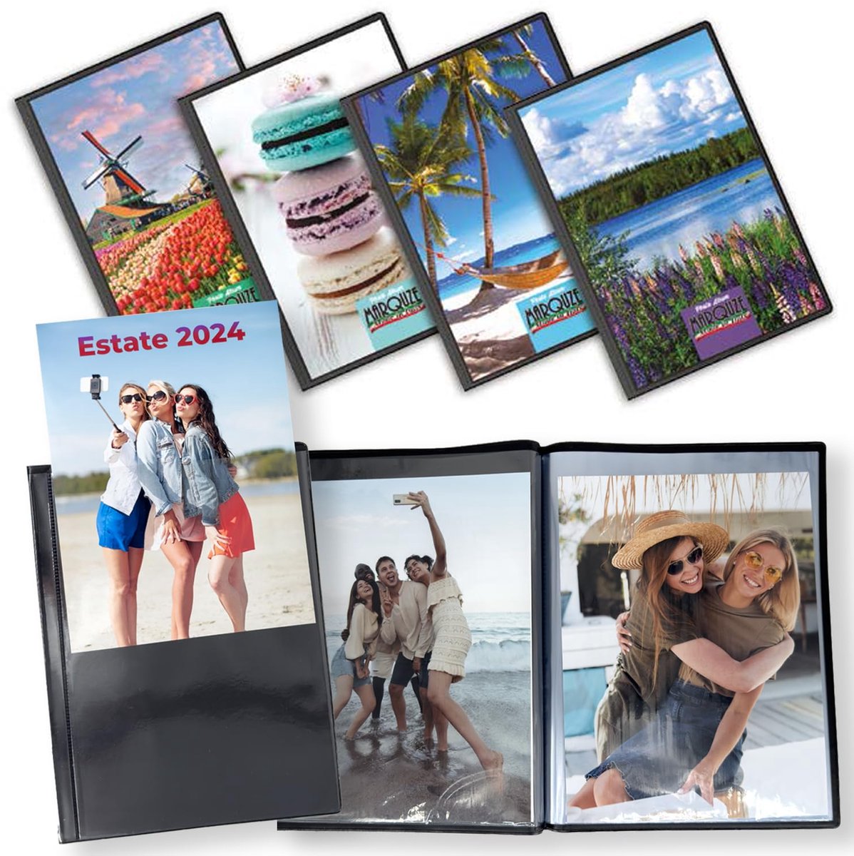 SnelShoppen - Fotoalbum 13 x 19 cm met Zachte Flexibele Omslag - Perfect voor 200 Foto's, Ansichtkaarten en Herinneringen - Ideaal voor Feesten, Vakan