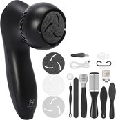 Nuvance elektrische eeltverwijderaar met 12 accessoires. Zwart, inclusief 3 schijven en USB-kabel.