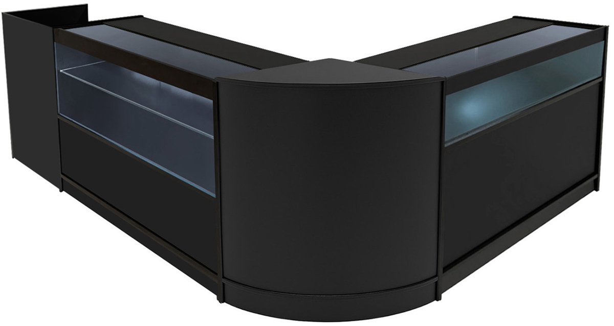 Gravity led toonbank b1200/c1200/tb60/cm60 - zwart - 120x60x90cm - led