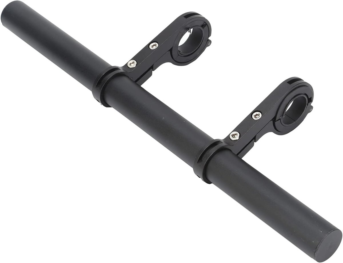 SnelShoppen - 30CM Fiets Handvatverhoger, Aluminium Dubbele Fiets Handvat Bevestigingsbeugel voor Fietsverlichting, 22.2-31.8 mm