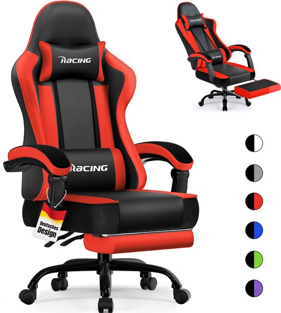 Gaming Stoel Racing Style Paars 90°-165° Rugleuning