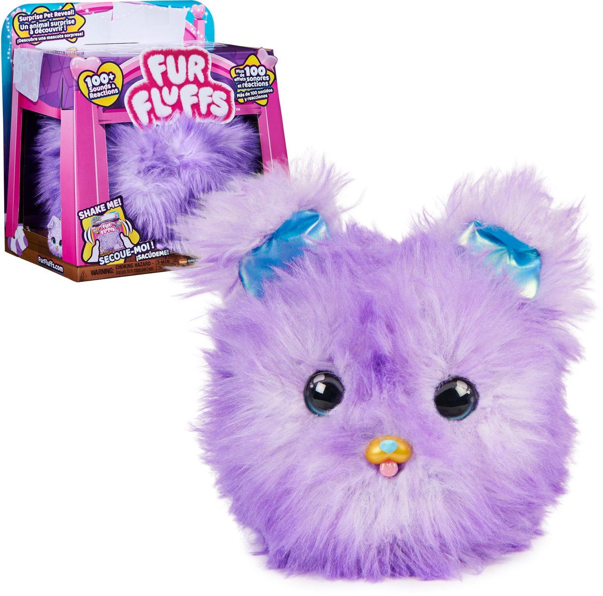 Fur Fluffs - Interactieve Fluffy Knuffel - Paars