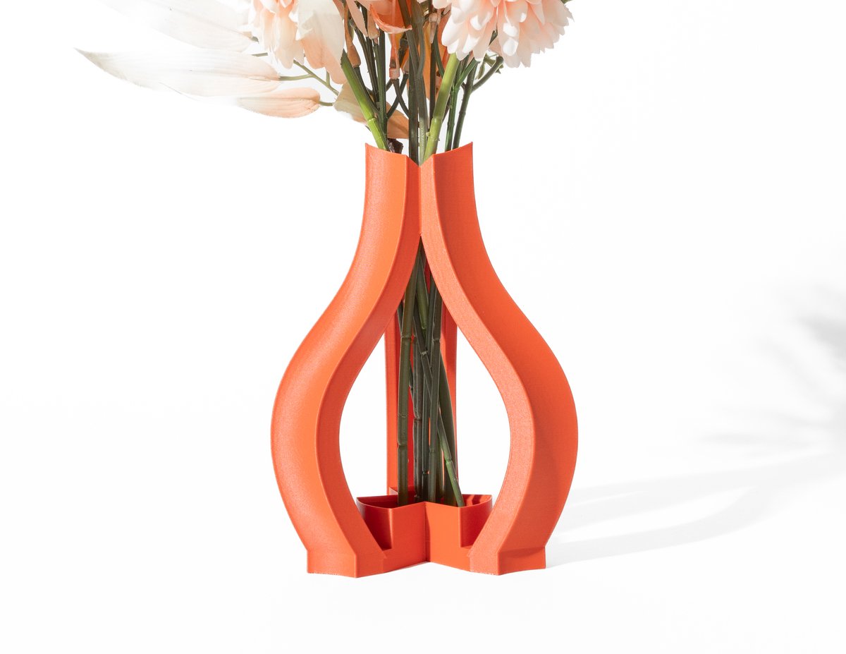 Skushy Vaas Triso - Geschikt voor Bouwbloemen - Japandi Designvaas voor Droogbloemen en Kunstbloemen - Sculpturale Decoratieve Vaas - Moderne Woondecoratie