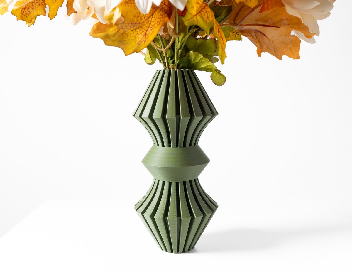 Skushy Vaas Korin - Geschikt voor Bouwbloemen - Japandi Designvaas voor Droogbloemen en Kunstbloemen - Sculpturale Decoratieve Vaas - Moderne Woondecoratie