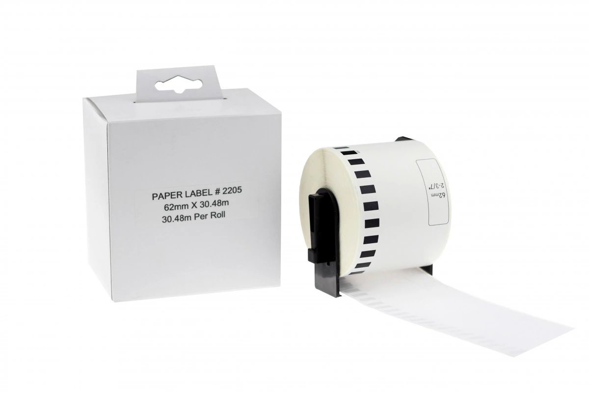 Comix Brother DK-44205, 62mm x 30,48m, compatibele etiketrol